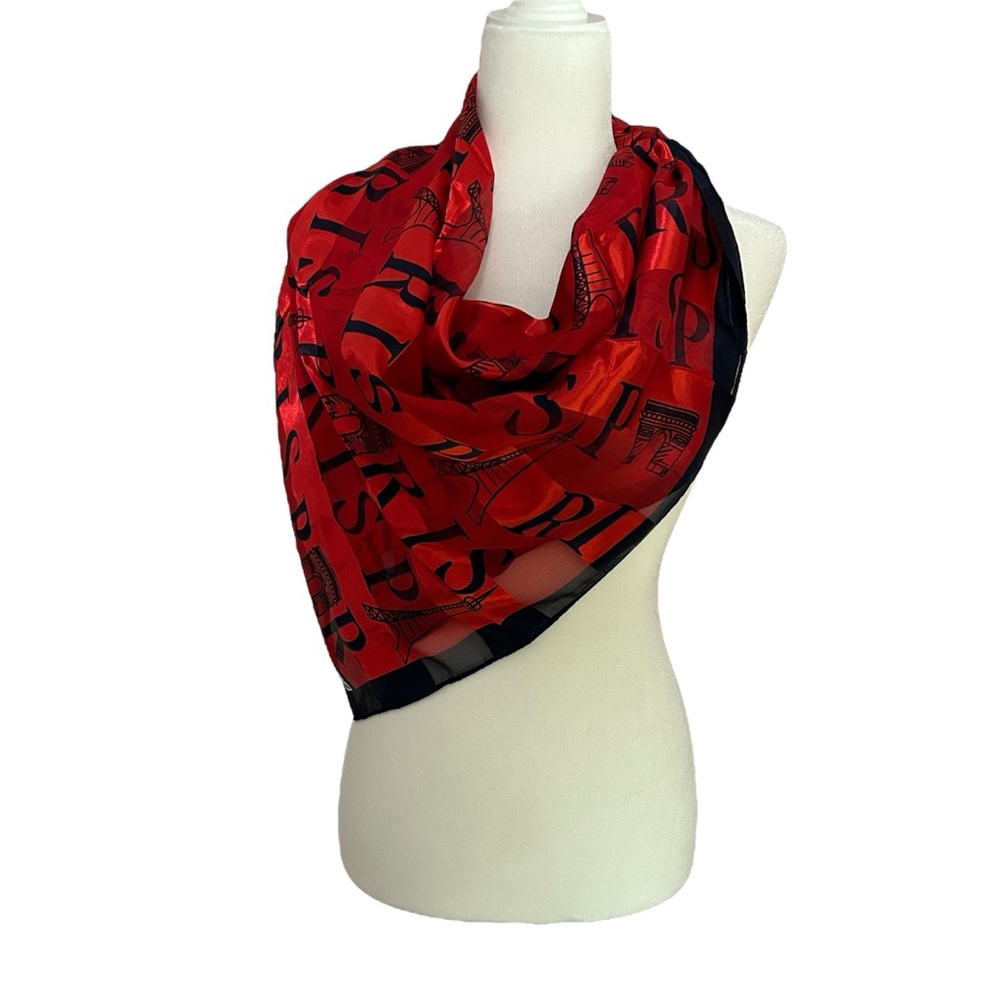 J. Mico Sancho women’s Paris black and red scarf